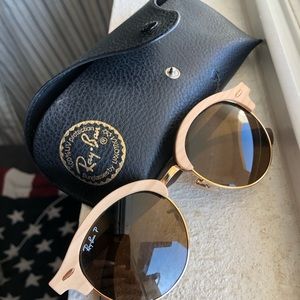 Polarized Clubround Wood Ray-Ban Sunglasses